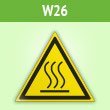 Знак W26 «Осторожно! горячая поверхность» (пленка, сторона 200 мм)